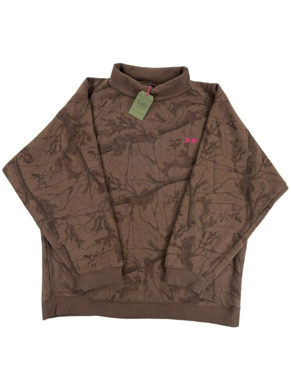 Dairy Boy Diana Rollneck Lowcountry Camo Pullover Sweatshirt Wmn's Sz XL/XXL NEW